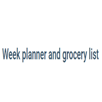 Week Planner And Grocery List
