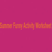 Summer Funny Activity Worksheet