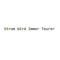 Strom Wird Immer Teurer